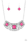 Feeling Inde-PENDANT - Pink - Paparazzi Accessories