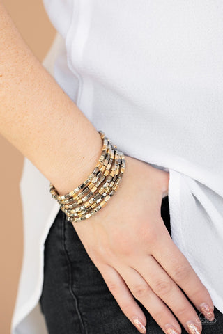 Stunningly Stacked - Multi - Paparazzi Accessories