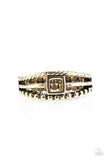 A Square Deal - Brass - Paparazzi Accessories