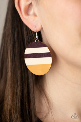 Yacht Party - Yellow Earring - Paparazzi Accessories