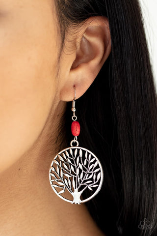 Bountiful Branches - Red - Paparazzi Accessories