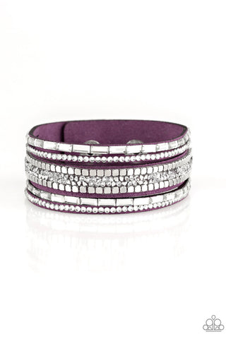 Rebel In Rhinestones - Purple - Paparazzi Accessories