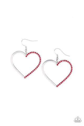 First Date Dazzle - Red Earrings - Paparazzi Accessories