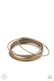 Get Into Gear - Brass - Paparazzi Accessories