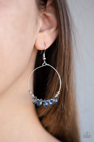 Holographic Hoops - Purple - Paparazzi Accessories