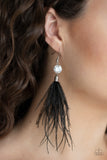 Feathered Flamboyance - Black - Paparazzi Accessories